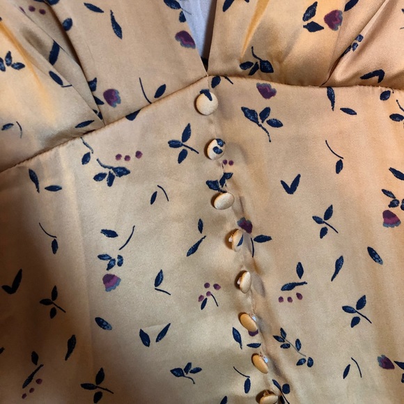 NWT Urban Outfitters Silky Floral Button Dress - Picture 3 of 5